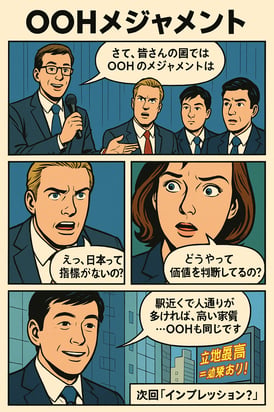 ChatGPTでOOH広告あるあるを4コマ漫画にしてみた