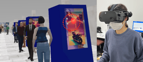 VRでのアイトラッキング調査による駅メディアの視認性：動画とフレームサイズの効果