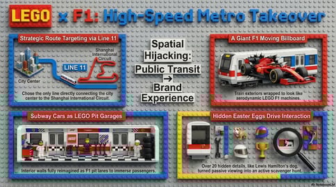 【海外OOH事例】LEGO×F1が仕掛ける上海メトロ「空間ジャック」